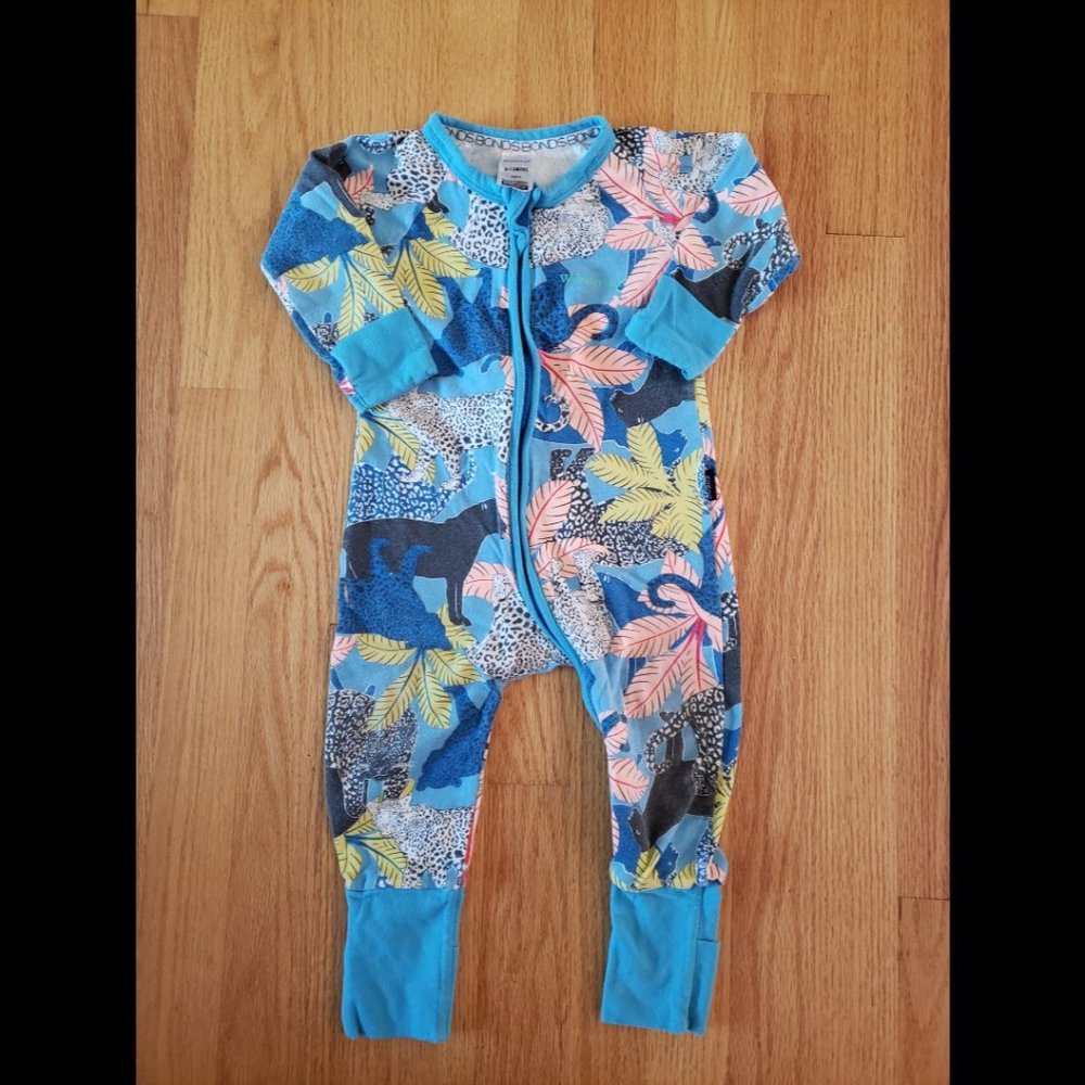 Bonds Wondersuit Leopard Palm print size 0
